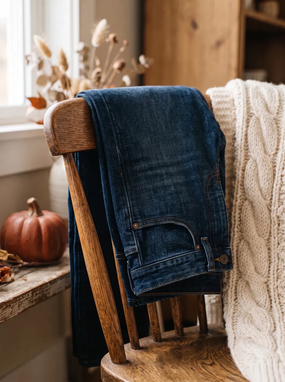 features phot of jeans and sweater