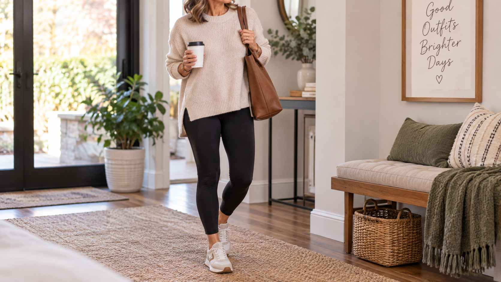 woman in leggings